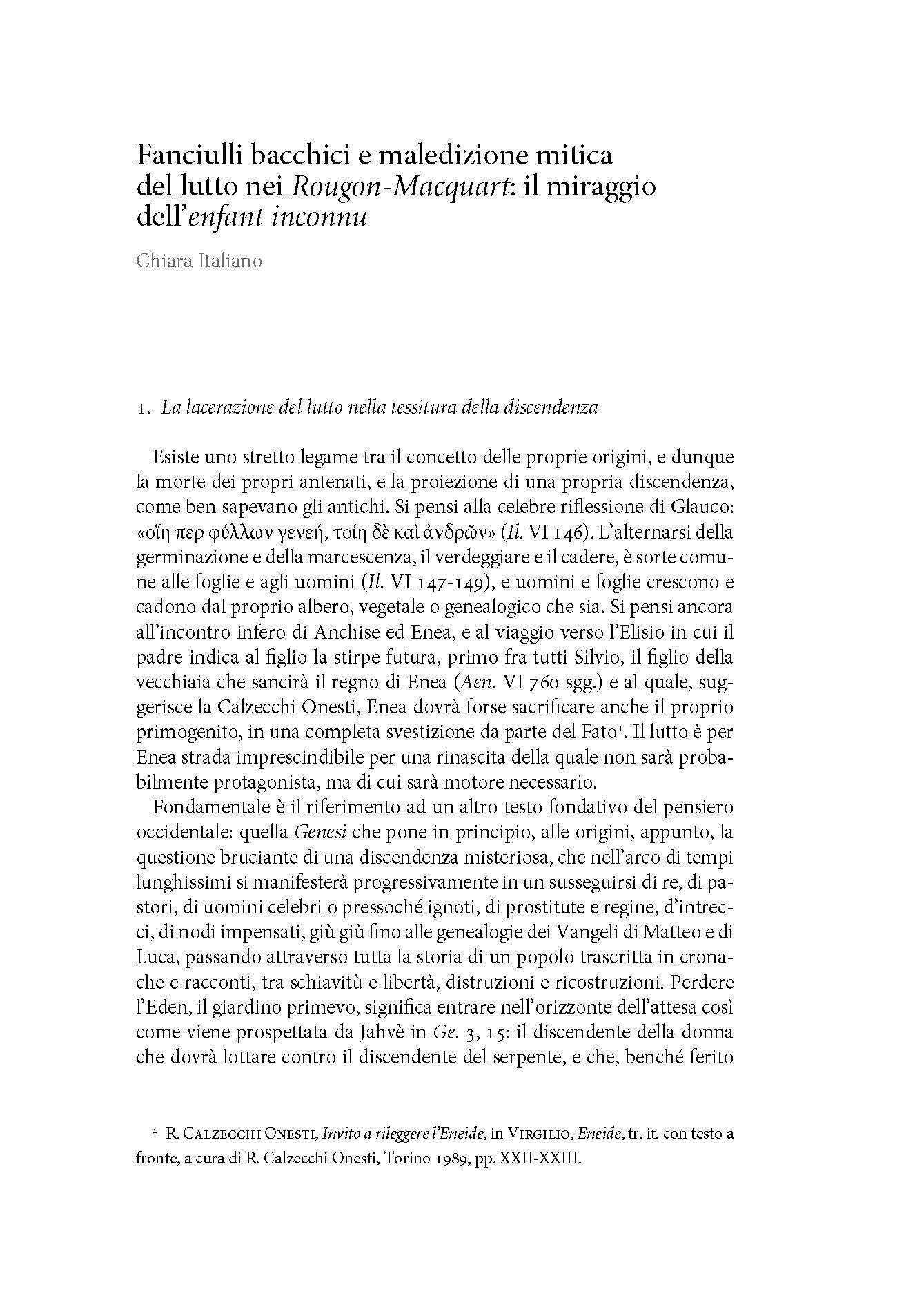 Fanciulli bacchici e maledizione mitica del lutto nei Rougon-Macquart