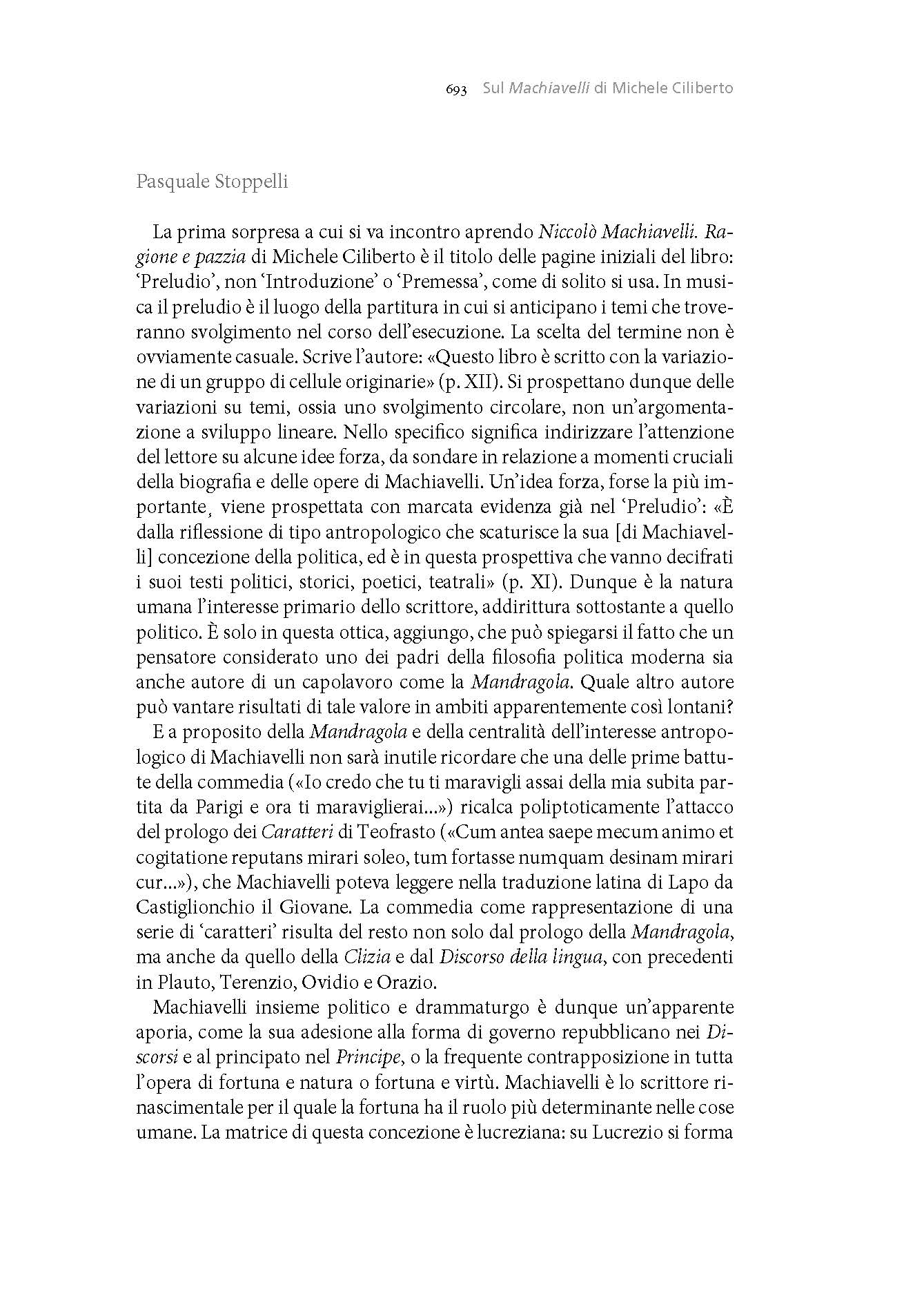 Sul Machiavelli di Michele Ciliberto